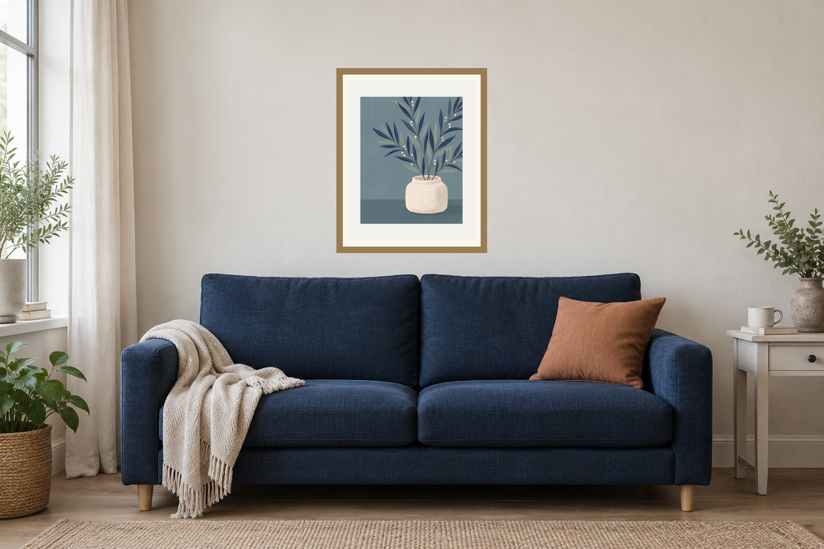 Illustrative rotate art existing frames scene with The Last Branch displayed complete in a frame
