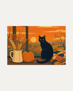 black and terracotta wall art print, landscape orientation (2:3 proportion)