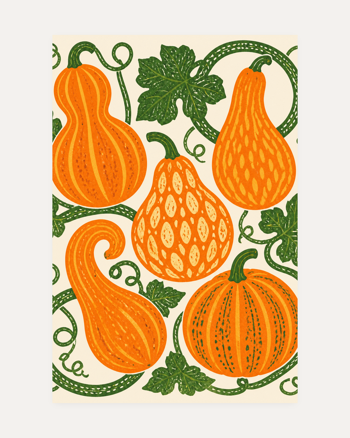 Vine Gourds unframed wall art print gallery image