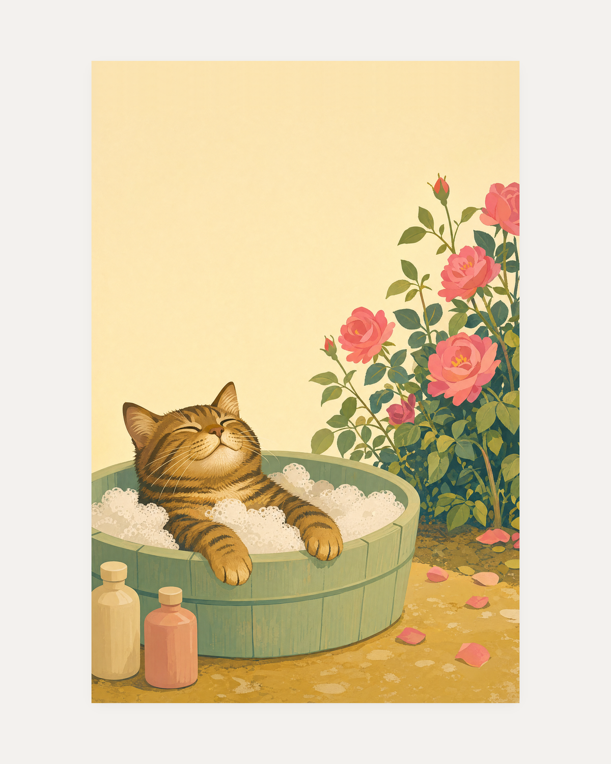 sage and terracotta wall art print, portrait orientation (2:3 proportion)