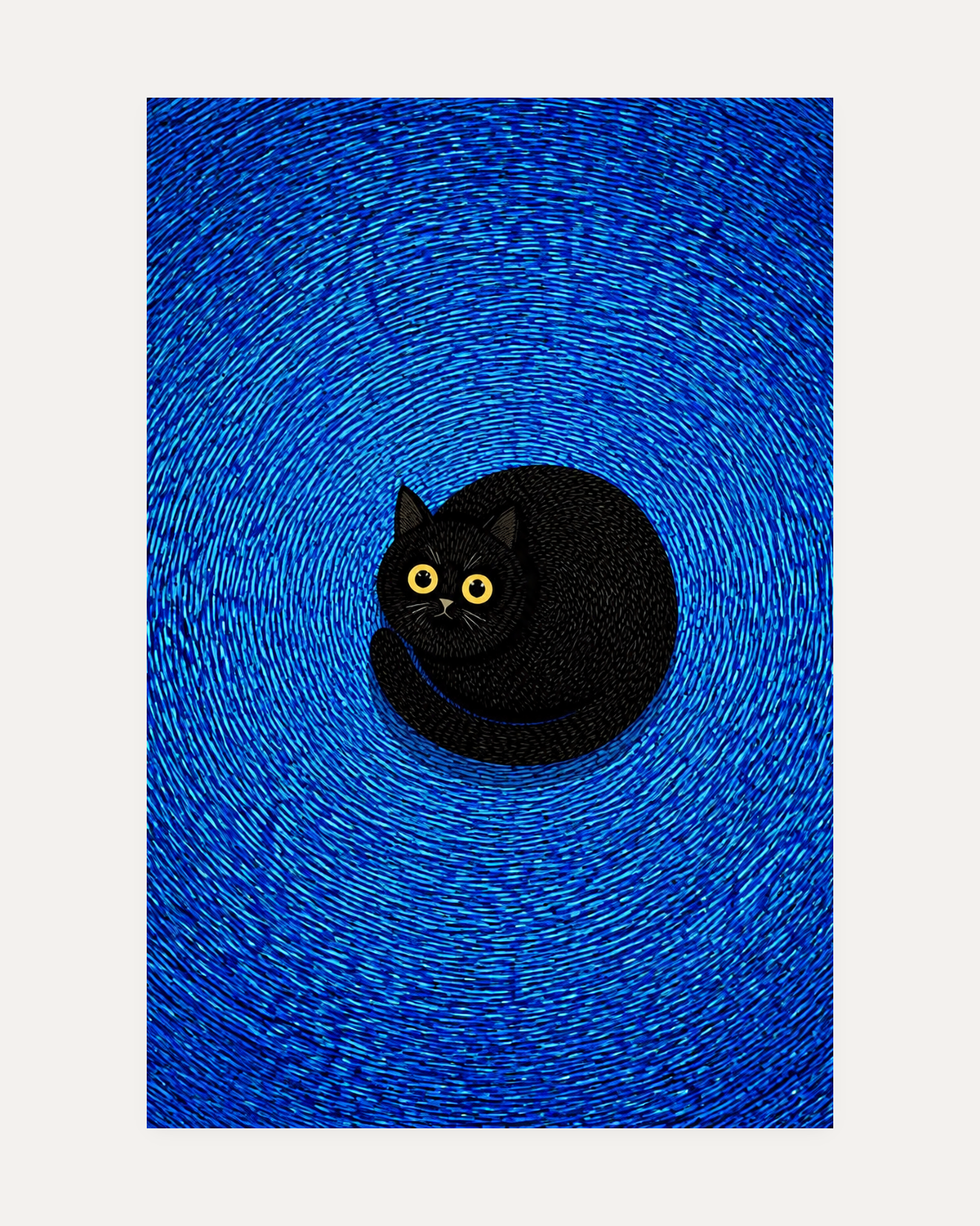 blue and black wall art print, portrait orientation (2:3 proportion)