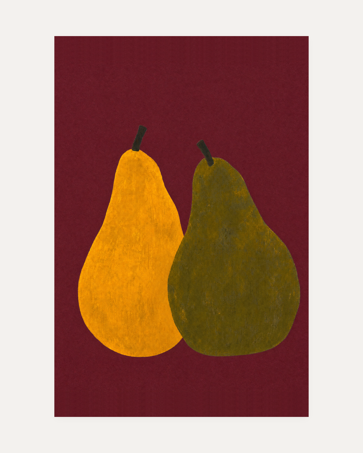 Wine Pears unframed wall art print gallery image