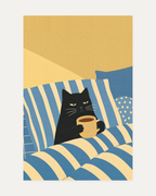 black and blue minimalist wall art print, portrait orientation (2:3 proportion)