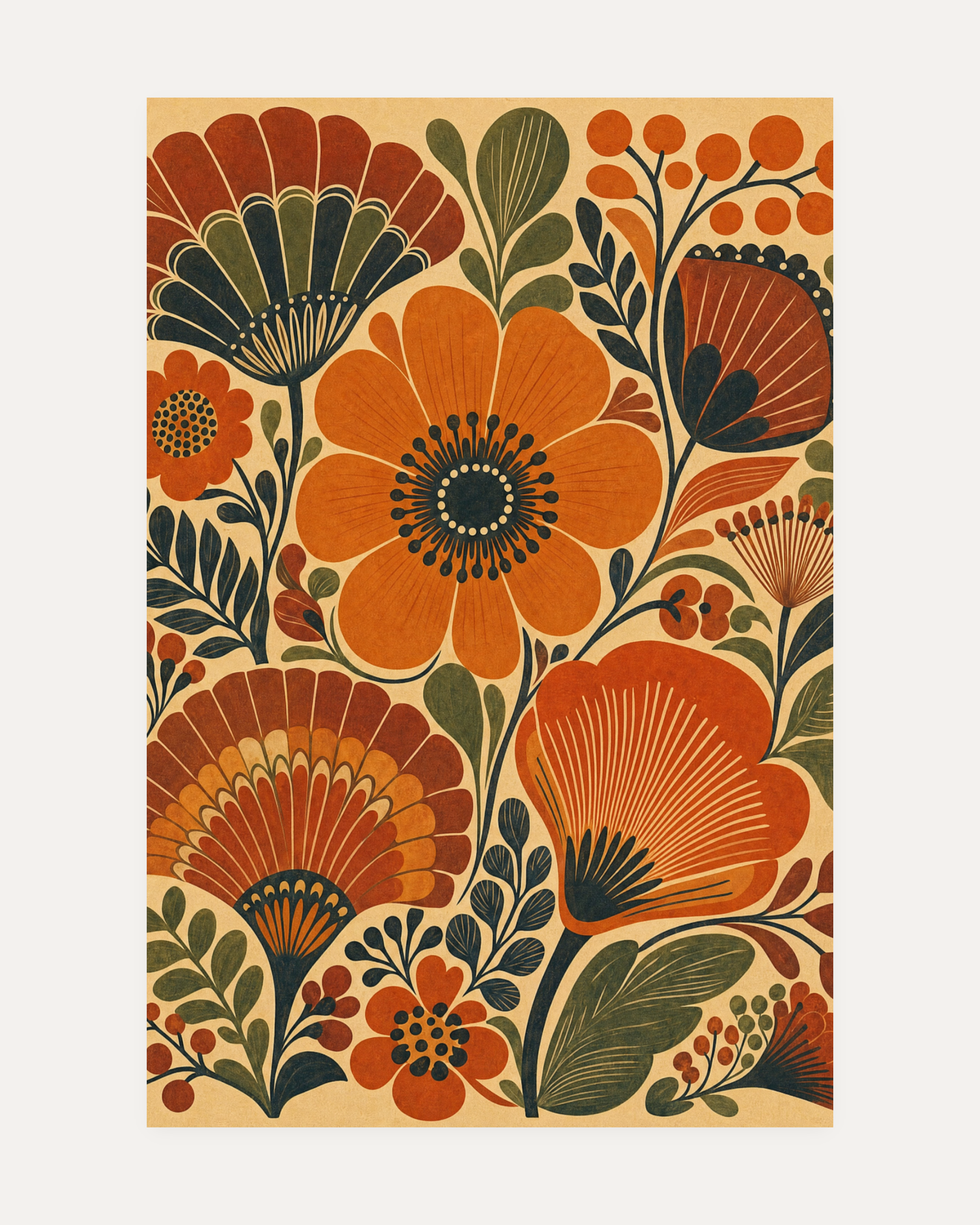 The Garden Fan unframed wall art print gallery image