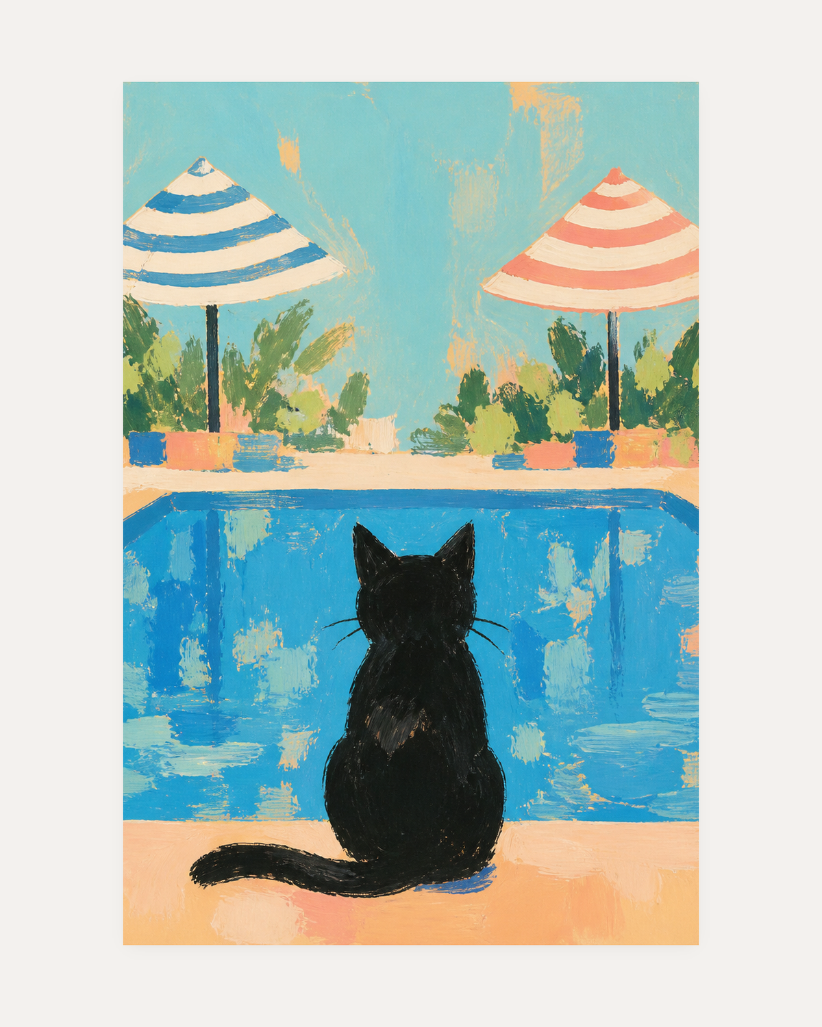 blue and black wall art print, portrait orientation (2:3 proportion)