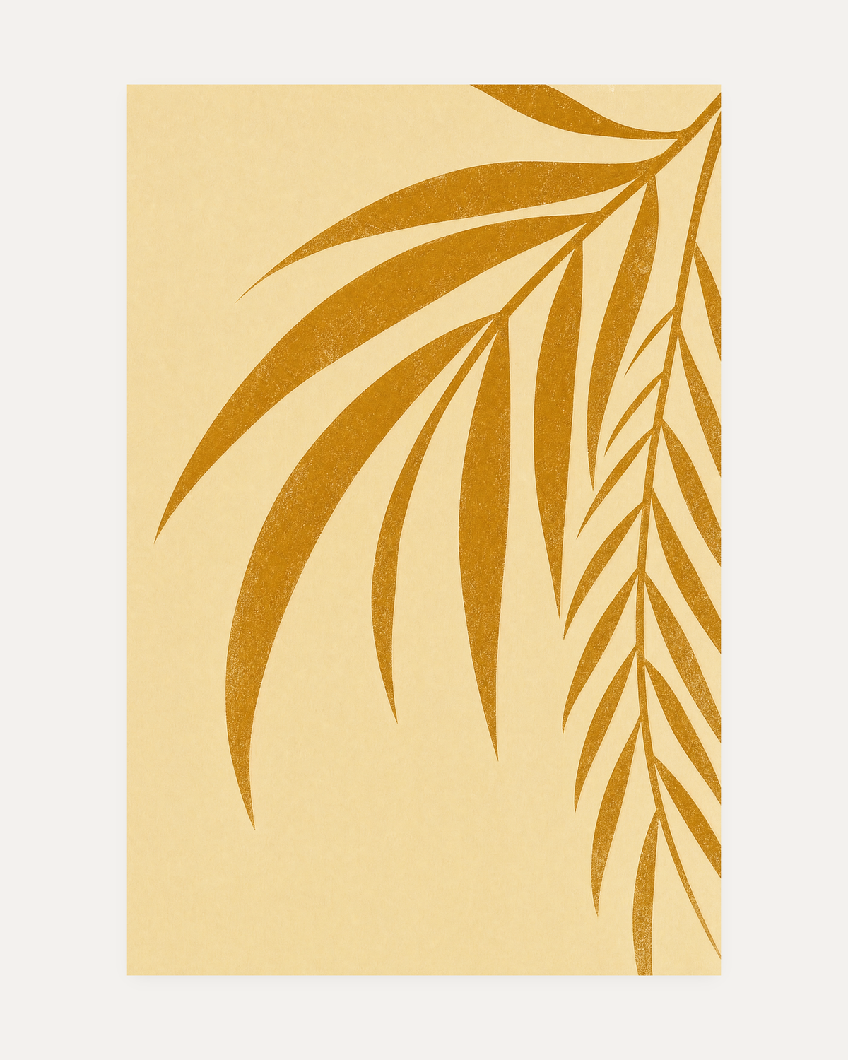 Twin Palm Blades at an Angle unframed wall art print gallery image