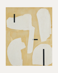 Nine Studies unframed black and cream abstract wall art print showing rectangles, lines, and irregular shapes in beige, white, and black