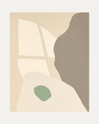 Soft Window unframed abstract shapes print showing abstract shapes in beige, light brown, and green