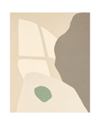 Soft Window unframed abstract shapes print showing abstract shapes in beige, light brown, and green