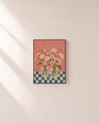 Table Cosmos cosmos wall art: unframed print is shown framed for styling on a plain wall; frame not included