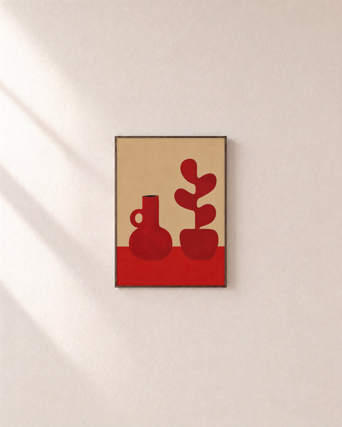 Still Hour still life prints: unframed print is shown framed for styling on a plain wall; frame not included