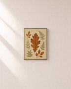 Oak Keeper vintage fern prints: unframed print is shown framed for styling on a plain wall; frame not included