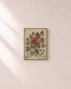 Hellebore Plate hellebore plate print: unframed print is shown framed for styling on a plain wall; frame not included