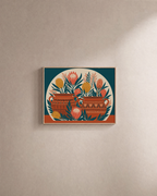 Coral Thicket Vessel Remap unframed print is shown framed for styling in a plain wall; frame not included
