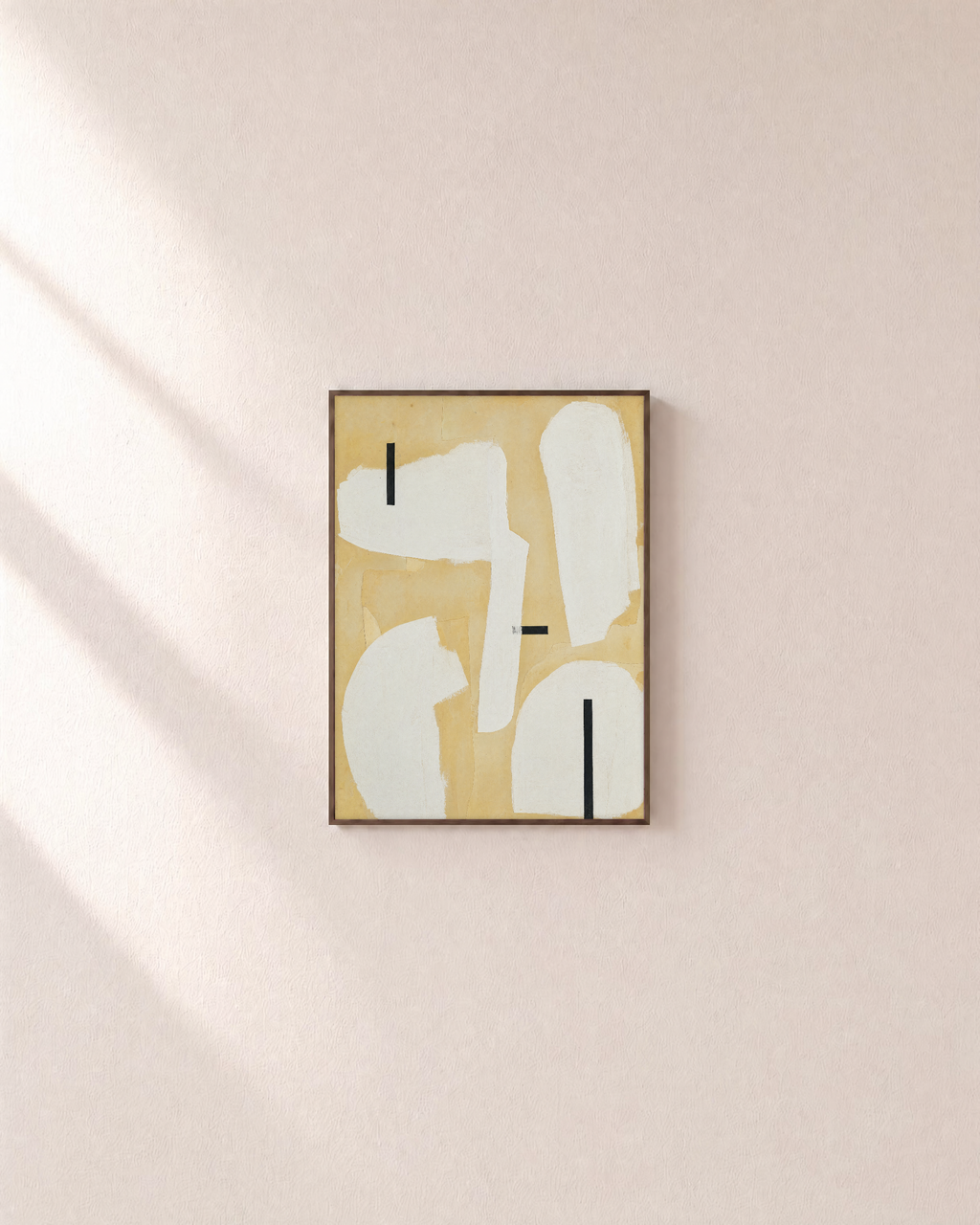 Nine Studies unframed print is shown framed for styling in a plain wall; frame not included