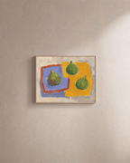 Sunday Figs fig wall art: unframed print is shown framed for styling on a plain wall; frame not included