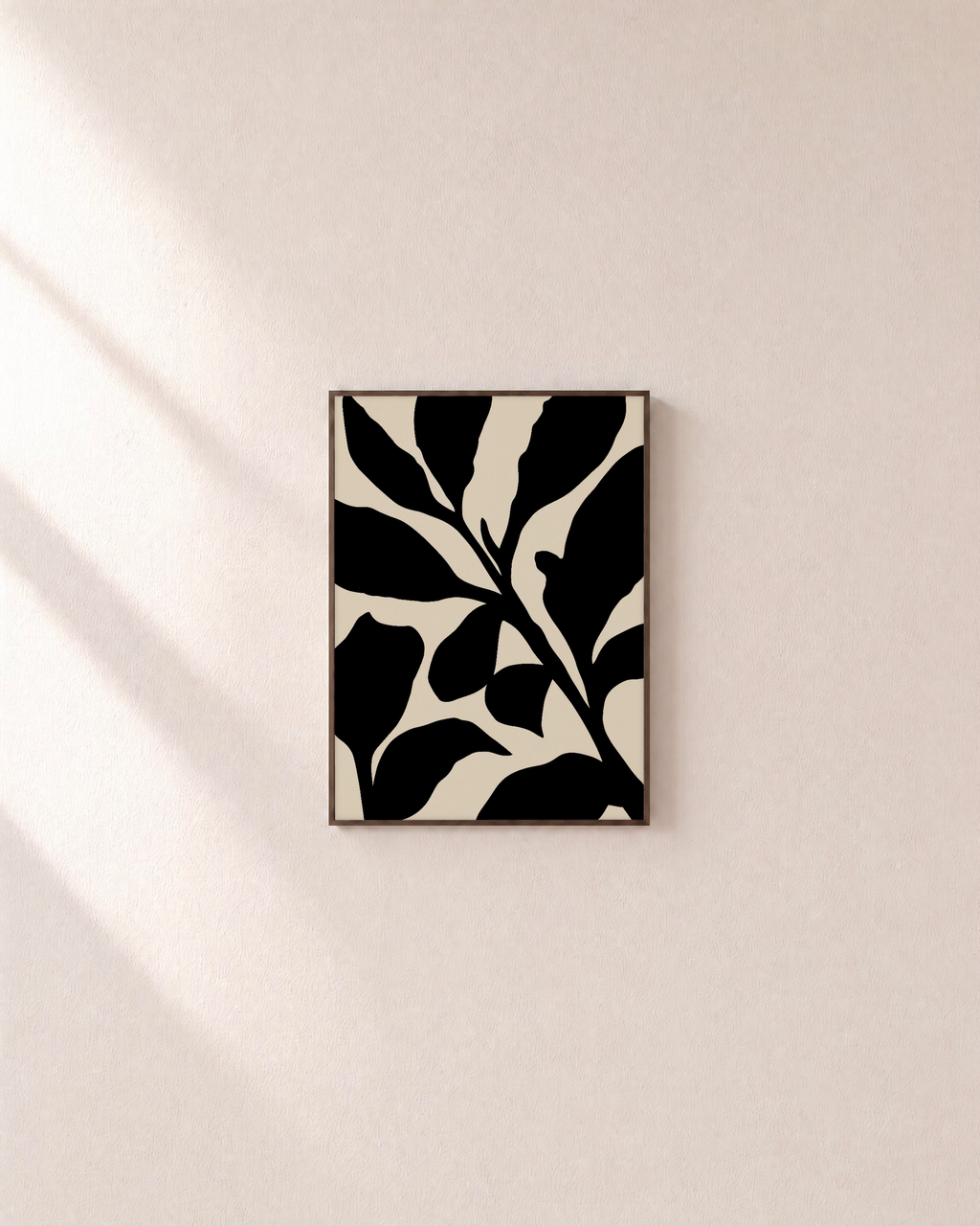 Small Berry Knot Stem berry knot stem wall art print: unframed print is shown framed for styling on a plain wall; frame not included