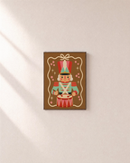 Drum Duty toy drummer print: unframed print is shown framed for styling on a plain wall; frame not included