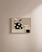 Dotted Cushions on a Handcart dotted handcart figure wall art print: unframed print is shown framed for styling on a plain wall; frame not included
