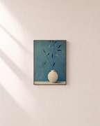 Slate Branch Vessel unframed print is shown framed for styling in a plain wall; frame not included