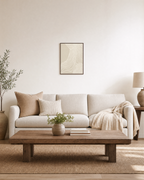 Pale Veins Press edition unframed print is shown framed for styling in a living room; Frame not included
