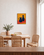 Table Pair vase wall art: unframed print is shown framed for styling in a dining room; frame not included