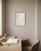 Pale Veins Press edition unframed print is shown framed for styling in a home office; Frame not included