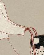 Close-up detail from Carry Pattern showing printed color and surface texture