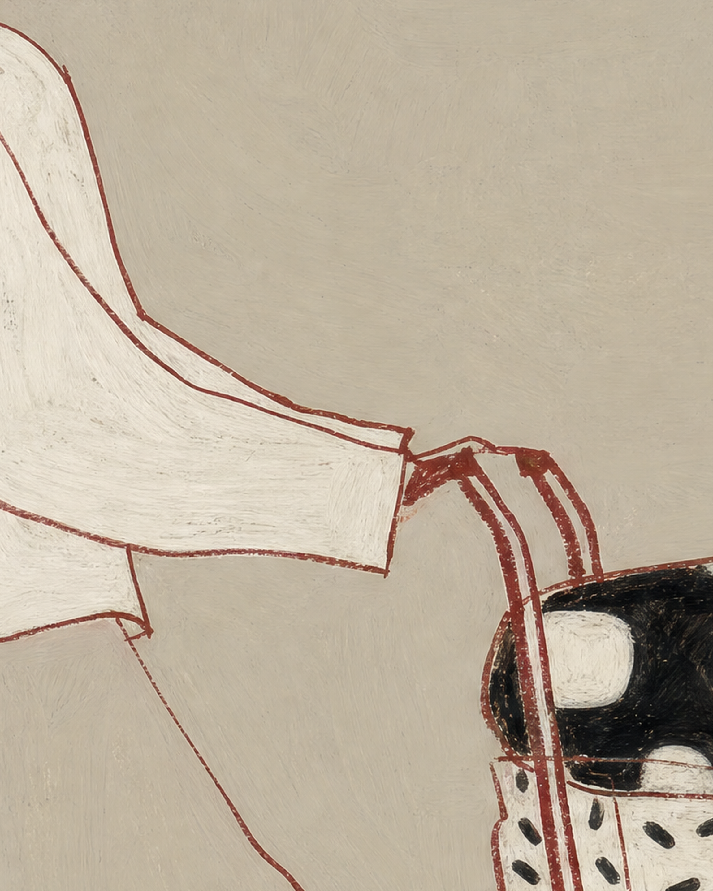 Close-up detail from Carry Pattern showing printed color and surface texture