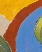 Close detail of Three Figs Press edition showing color and printed surface
