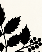 Close-up detail from Black Leaf Sprig showing printed color and surface texture