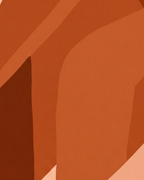 Close-up detail from Terracotta Arch showing printed color and surface texture