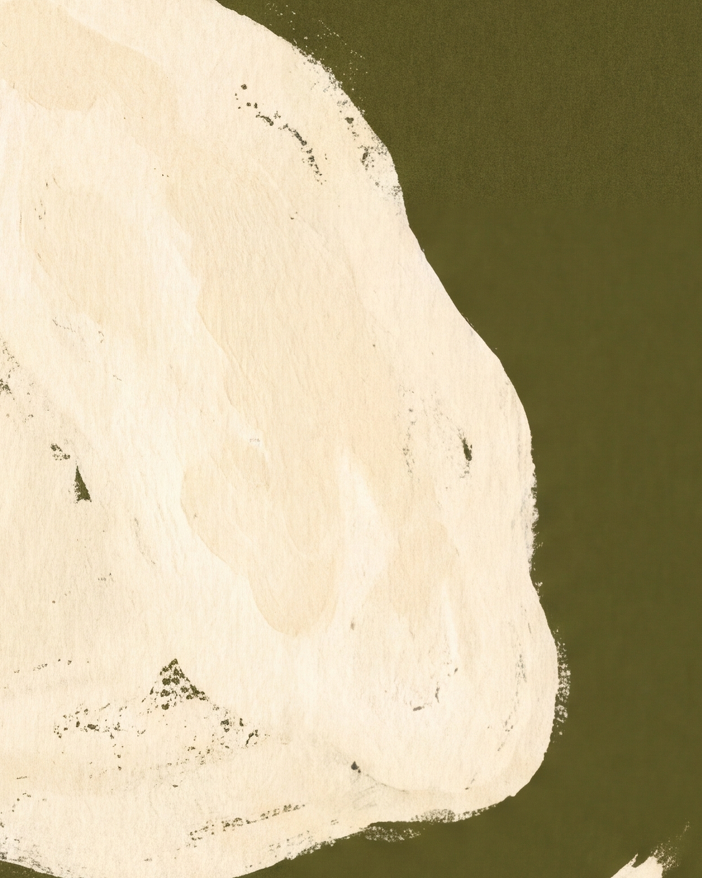 Close-up detail from Ivory Bloom Forest showing printed color and surface texture