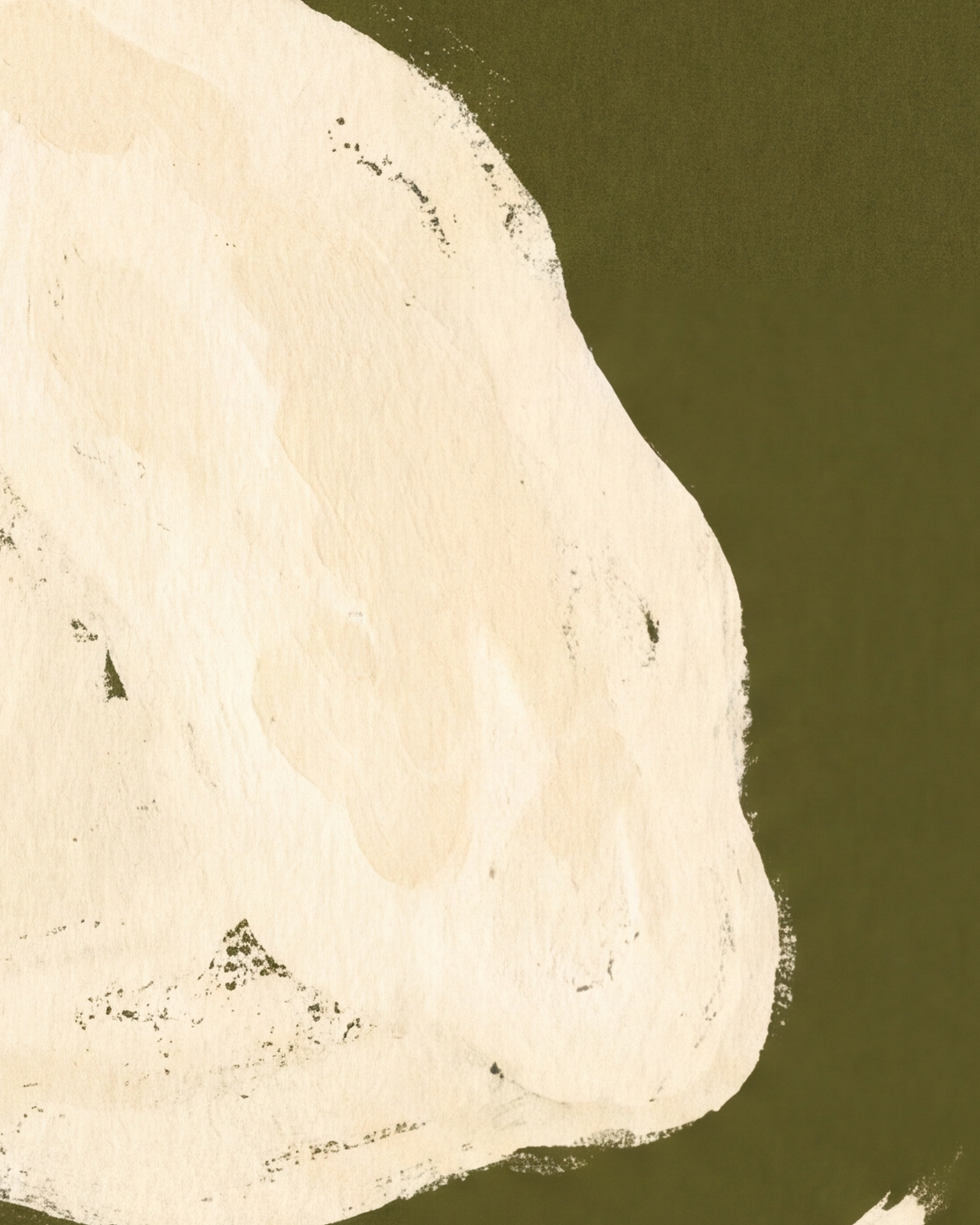 Close-up detail from Ivory Bloom Forest showing printed color and surface texture