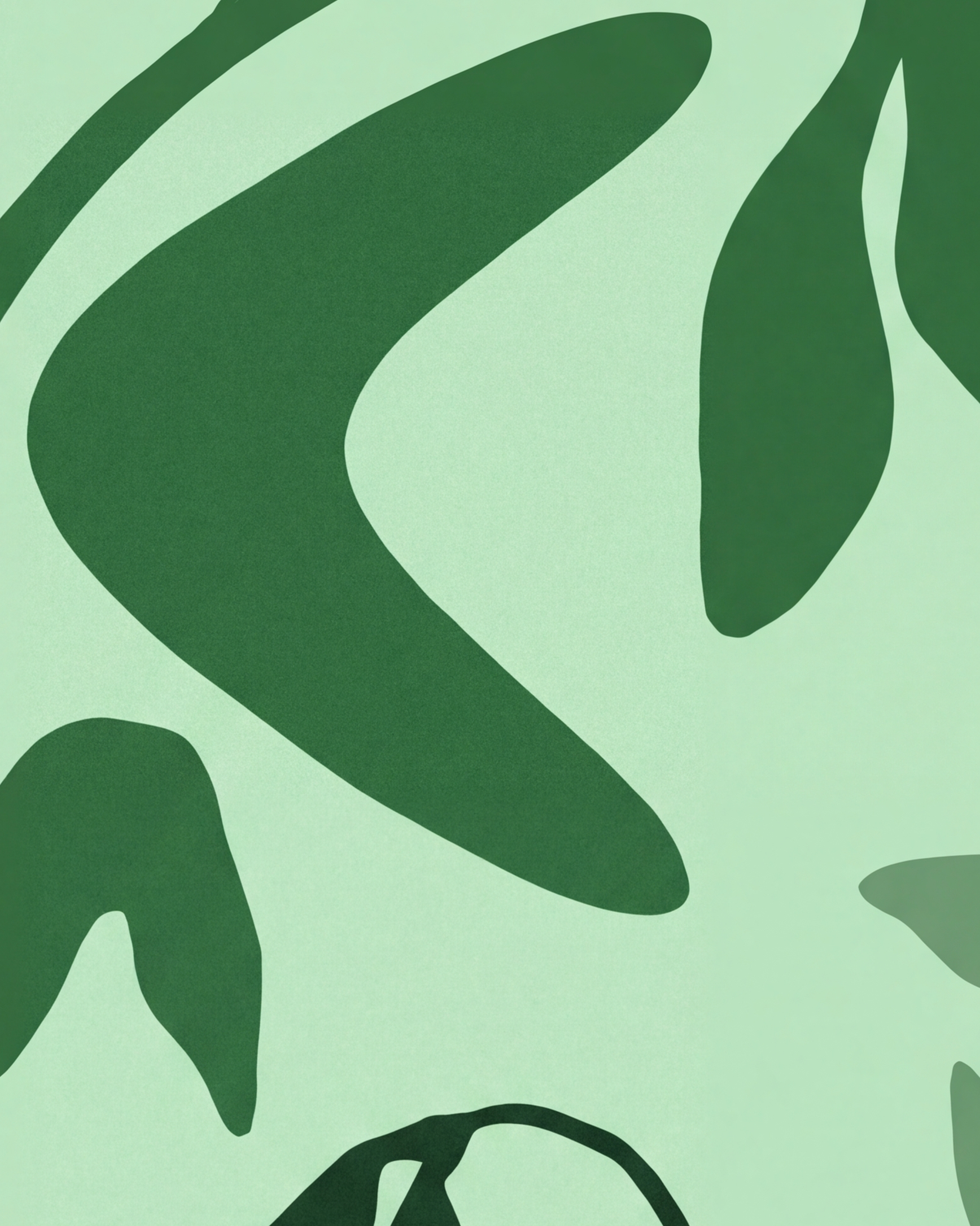 Close-up detail from Green Wildflower showing printed color and surface texture