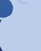 Close-up detail from Blue Crescent showing printed color and surface texture