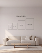 Portrait unframed print size guide for 8 × 10, 11 × 14, 16 × 20, 18 × 24 inches